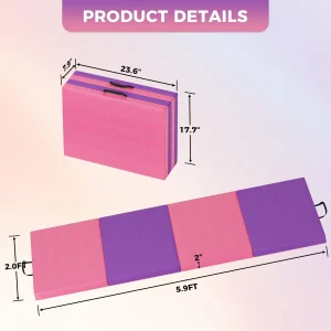 Folding Gymnastics Mat Exercise Floor Pad